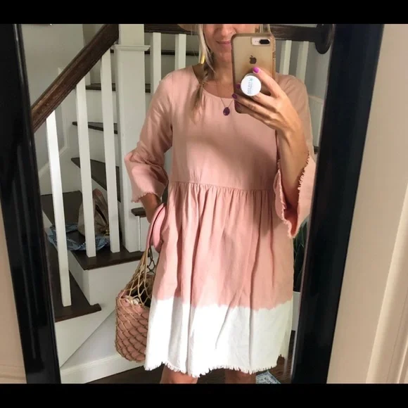 Holding Horses Peach Ombre Dress Fringe Dress - Picture 6 of 7